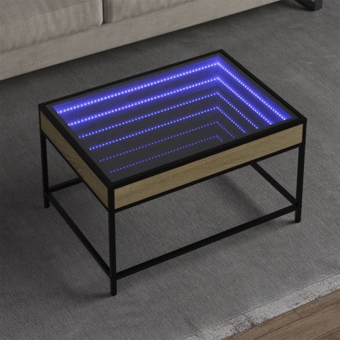  Stolik kawowy z LED Infinity, dąb sonoma, 70x50x41 cm