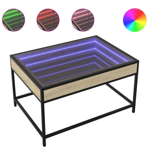  Stolik kawowy z LED Infinity, dąb sonoma, 70x50x41 cm