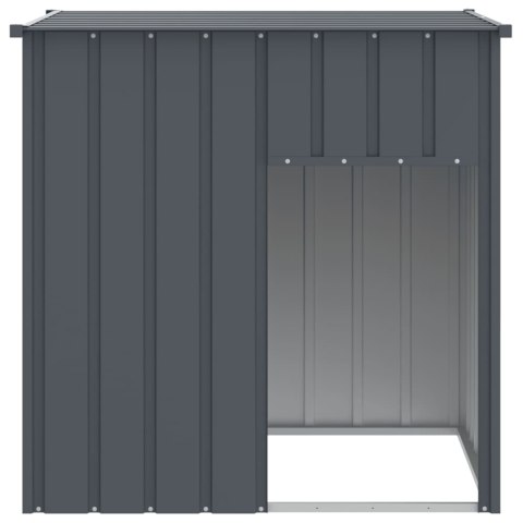  Buda dla psa, z dachem, antracytowa, 110x103x109 cm, stal