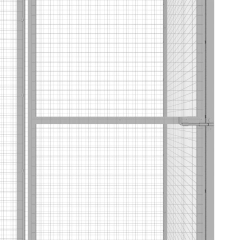  Klatka dla kota, 6 x 1,5 x 1,5 m, stal galwanizowana