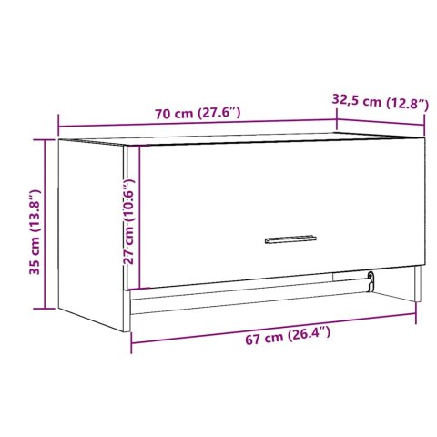  Szafka, stare drewno, 70x32,5x35 cm, materiał drewnopochodny