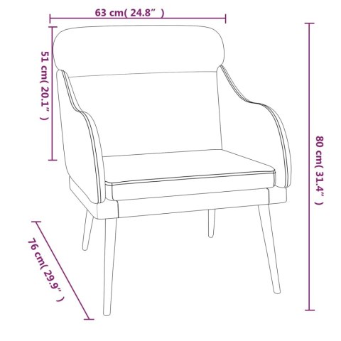  Fotel, niebieski, 63x76x80 cm, obity aksamitem