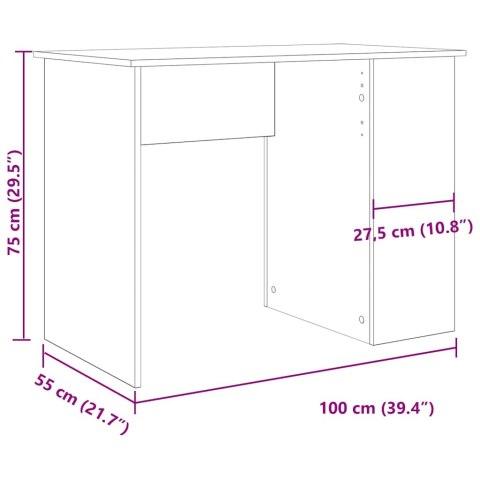  Biurko, stare drewno, 100x55x75 cm, materiał drewnopochodny