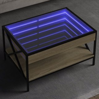  Stolik kawowy z LED Infinity, dąb sonoma, 70x50x38 cm