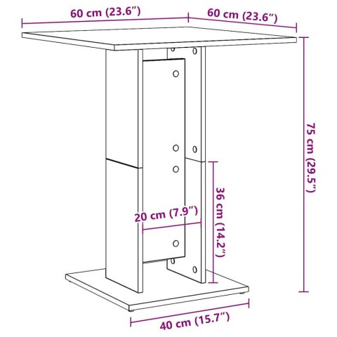  Stolik bistro, stare drewno, 60x60x75 cm