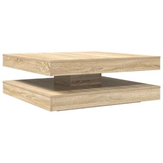  Stolik kawowy obrotowy 360 stopni Sonoma Oak 90x90x34,5 cm