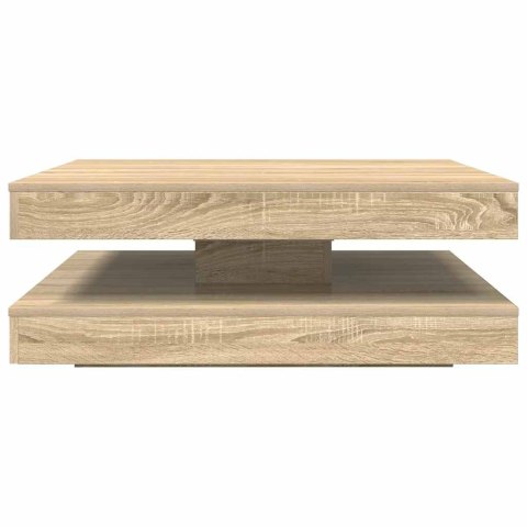  Stolik kawowy obrotowy 360 stopni Sonoma Oak 90x90x34,5 cm