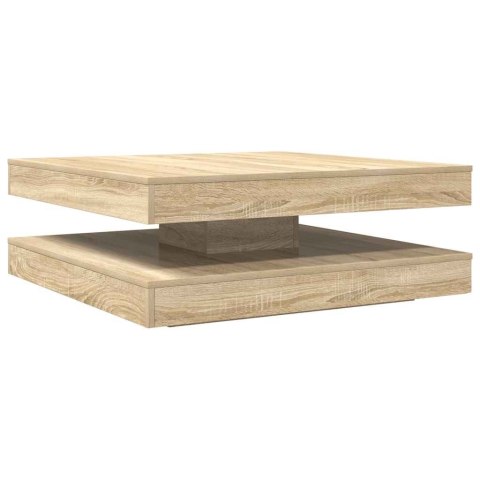  Stolik kawowy obrotowy 360 stopni Sonoma Oak 90x90x34,5 cm