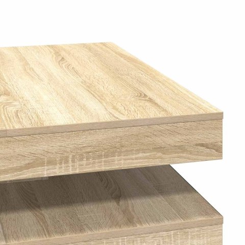  Stolik kawowy obrotowy 360 stopni Sonoma Oak 90x90x34,5 cm