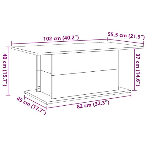  Stolik kawowy, stare drewno, 102x55,5x40 cm