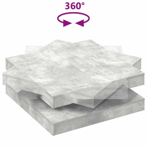  Stolik kawowy obrotowy 360 stopni Betonowy szary 90x90x34,5 cm