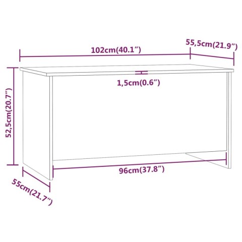  Stolik kawowy, czarny, 102x55,5x52,5 cm