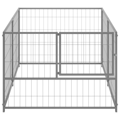  Kojec dla psa, srebrny, 200x100x70 cm, stalowy