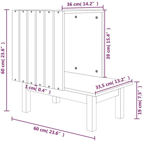  Domek dla kota, 60x36x60 cm, lite drewno sosnowe