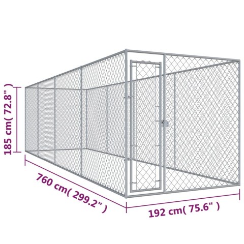  Kojec dla psa, 760 x 192 x 185 cm