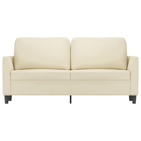  2-osobowa sofa, kremowy, 140 cm, sztuczna skóra