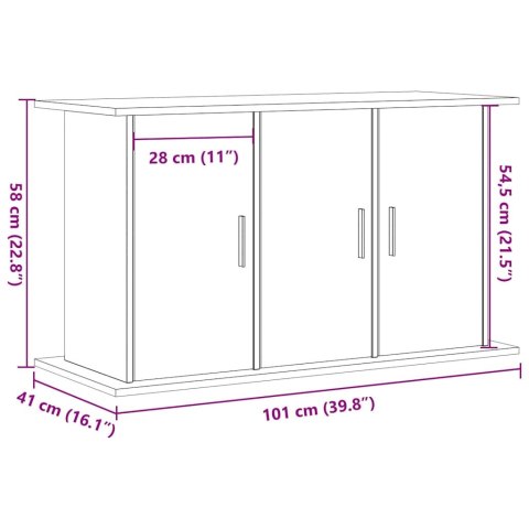  Szafka pod akwarium, stare drewno, 101x41x58 cm