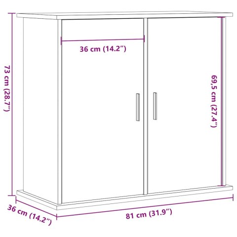  Szafka pod akwarium, stare drewno, 81x36x73 cm