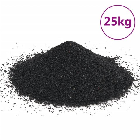  Piasek do akwarium, 25 kg, czarny, 0,2-2 mm