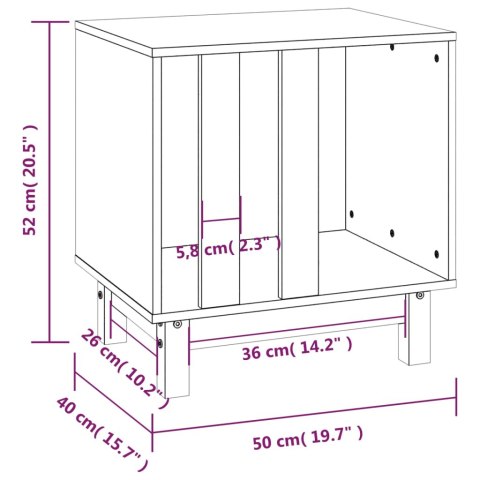  Domek dla psa, czarny, 50x40x52 cm, lite drewno sosnowe