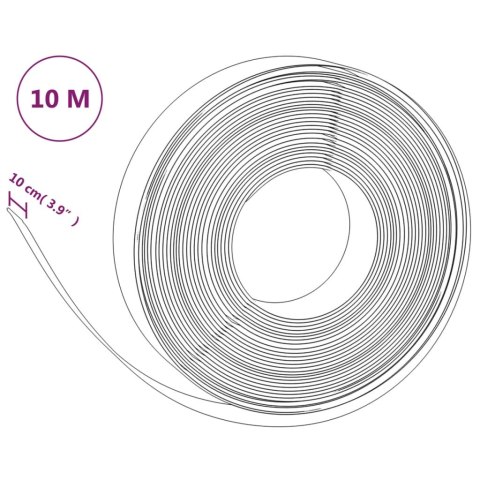  Obrzeża ogrodowe, 5 szt., czarne, 10 m, 10 cm, polietylen