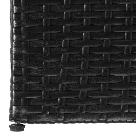  Skrzynia ogrodowa, czarna, 150 x 100 x 100 cm, rattan PE