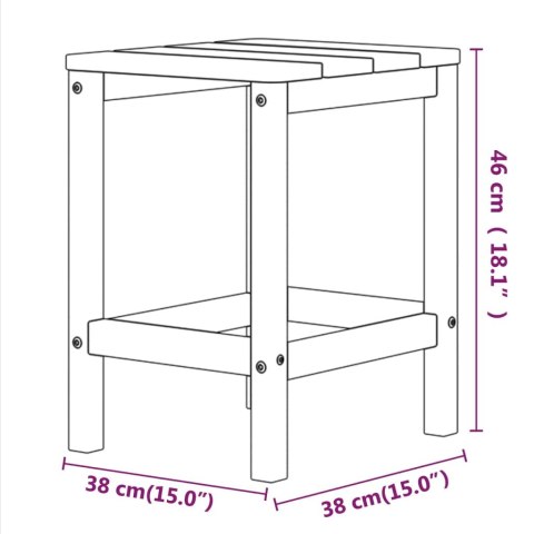  Stolik ogrodowy Adirondack, brązowy, 38x38x46 cm, HDPE