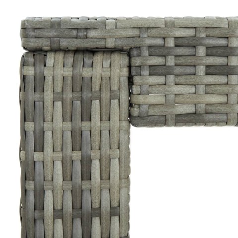  Ogrodowy stolik barowy, szary, 60,5x60,5x110,5 cm, polirattan