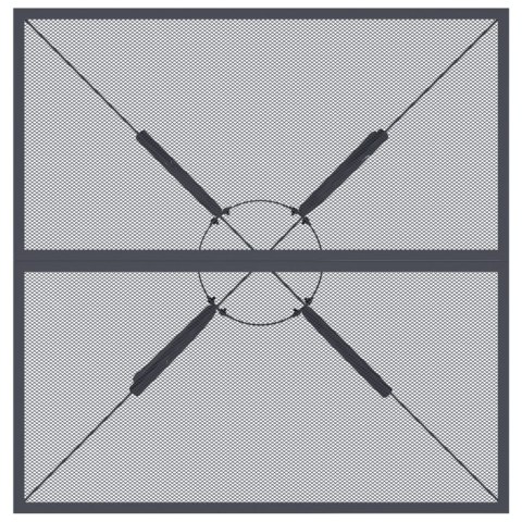  Stolik ogrodowy, antracytowy, 80x80x72,5 cm, stalowa siatka