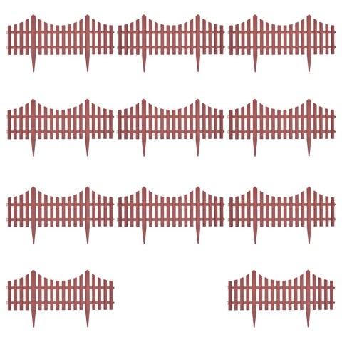  Obrzeża ogrodowe, 17 szt., 10 m, brązowe