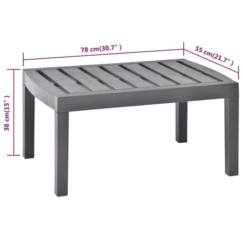  Stolik ogrodowy, mokka, 78x55x38 cm, plastik