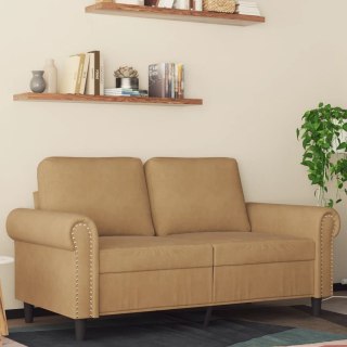  Sofa 2-osobowa, brązowy, 120 cm, tapicerowana aksamitem