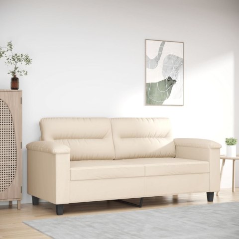  Sofa 2-osobowa, beżowy, 140 cm, tapicerowana mikrofibrą