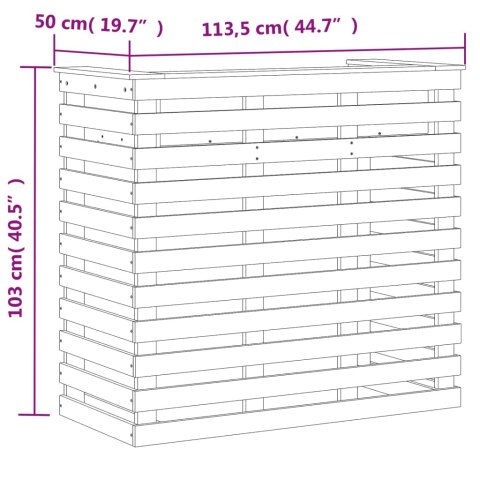  Stolik barowy do ogrodu, 113,5x50x103cm, lite drewno daglezjowe