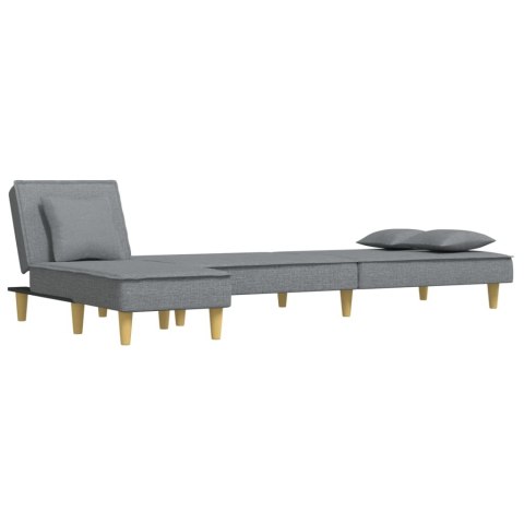  Sofa rozkładana L, jasnoszara, 255x140x70 cm, tkanina