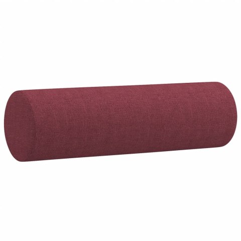  2-osobowa sofa z poduszkami, winna czerwień, 120 cm, tkanina