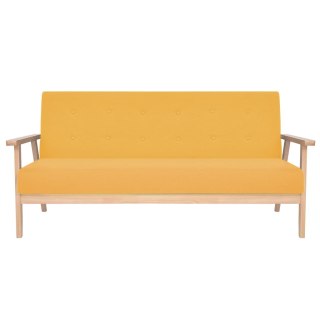  3-osobowa sofa tapicerowana, żółta