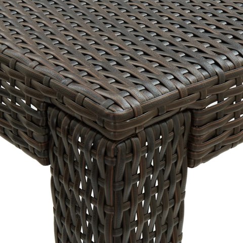  Ogrodowy stolik barowy, brązowy, 140,5x60,5x110,5 cm, rattan PE