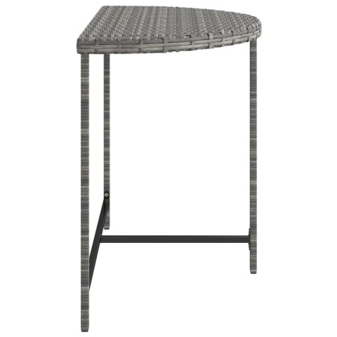  Stolik ogrodowy, szary, 100x50x75 cm, rattan PE