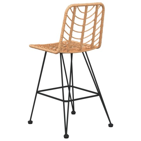  Stołki barowe, 2 szt., 45x56x103,5 cm, PE, rattan i stal