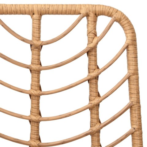  Stołki barowe, 2 szt., 45x56x103,5 cm, PE, rattan i stal