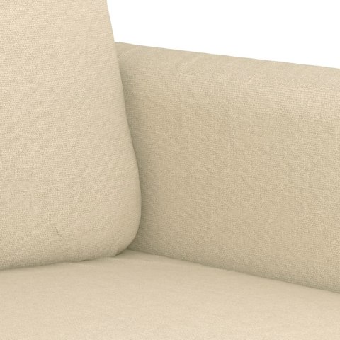  2-osobowa sofa, kremowa, 120 cm, tapicerowana tkaniną