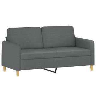  Sofa 2-osobowa, ciemnoszara, 140 cm, tapicerowana tkaniną