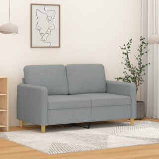  Sofa 2-osobowa, jasnoszara, 120 cm, tapicerowana tkaniną