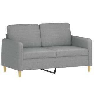  Sofa 2-osobowa, jasnoszara, 120 cm, tapicerowana tkaniną