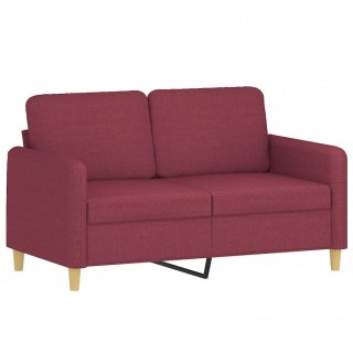  Sofa 2-osobowa, winna czerwień, 120 cm, tapicerowana tkaniną