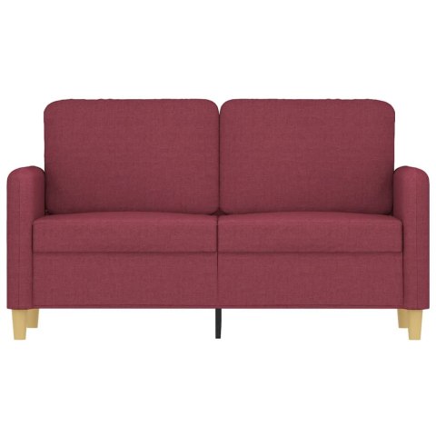  Sofa 2-osobowa, winna czerwień, 120 cm, tapicerowana tkaniną