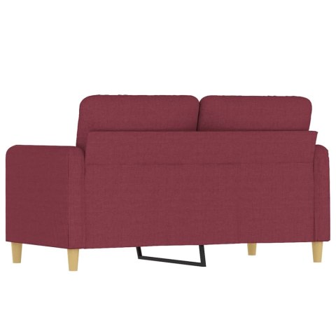  Sofa 2-osobowa, winna czerwień, 120 cm, tapicerowana tkaniną