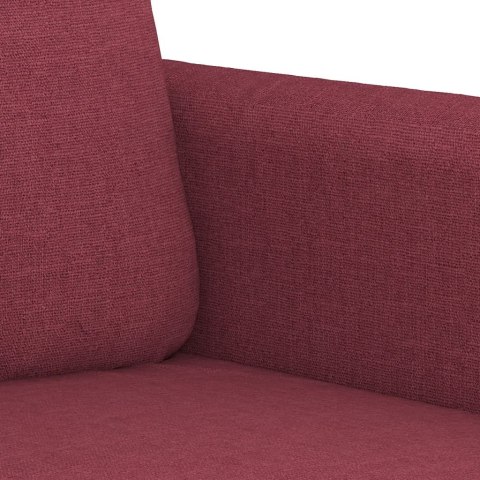  Sofa 2-osobowa, winna czerwień, 120 cm, tapicerowana tkaniną