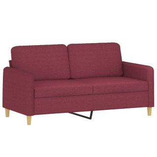  Sofa 2-osobowa, winna czerwień, 140 cm, tapicerowana tkaniną